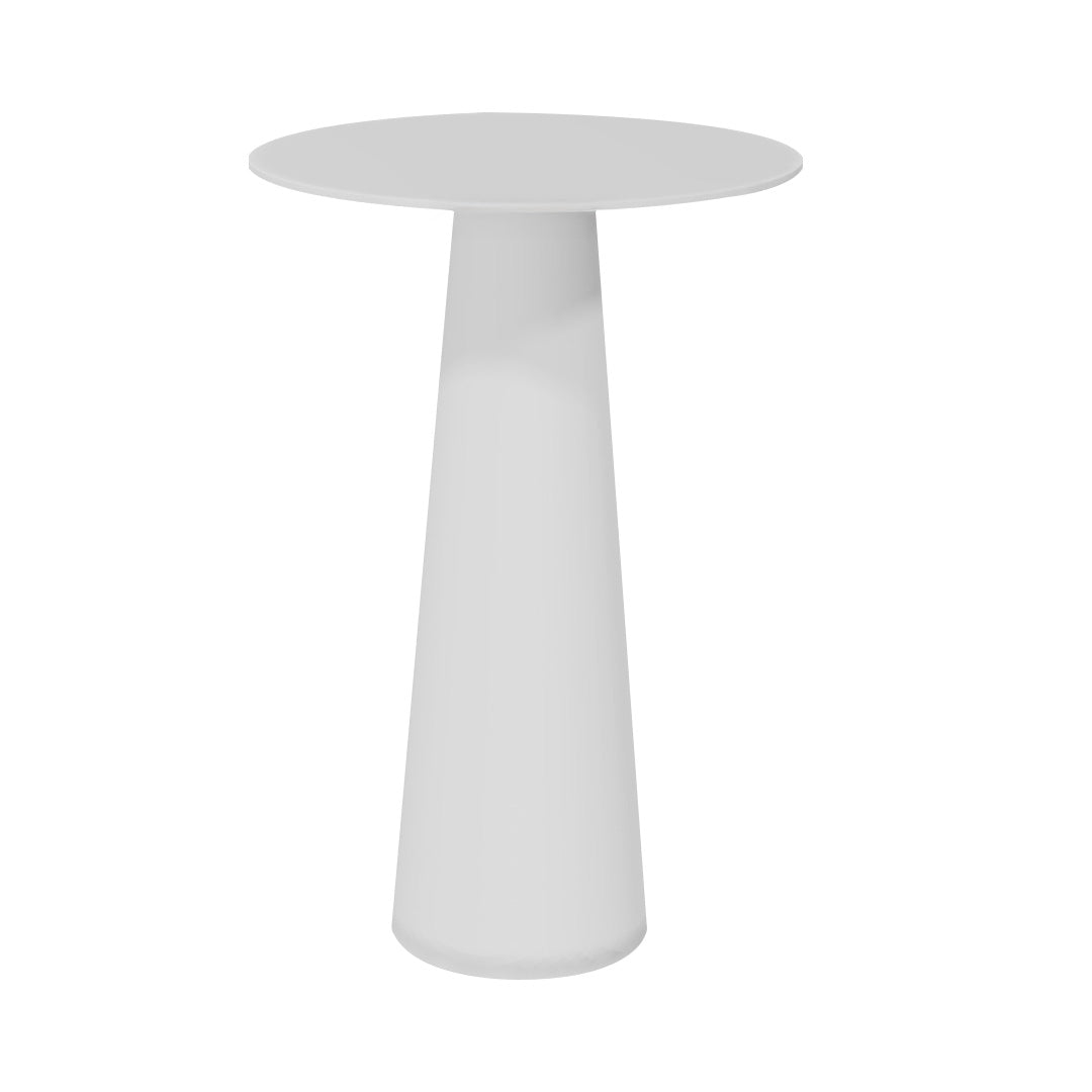 Container HPL Bar Table: Round + White + White