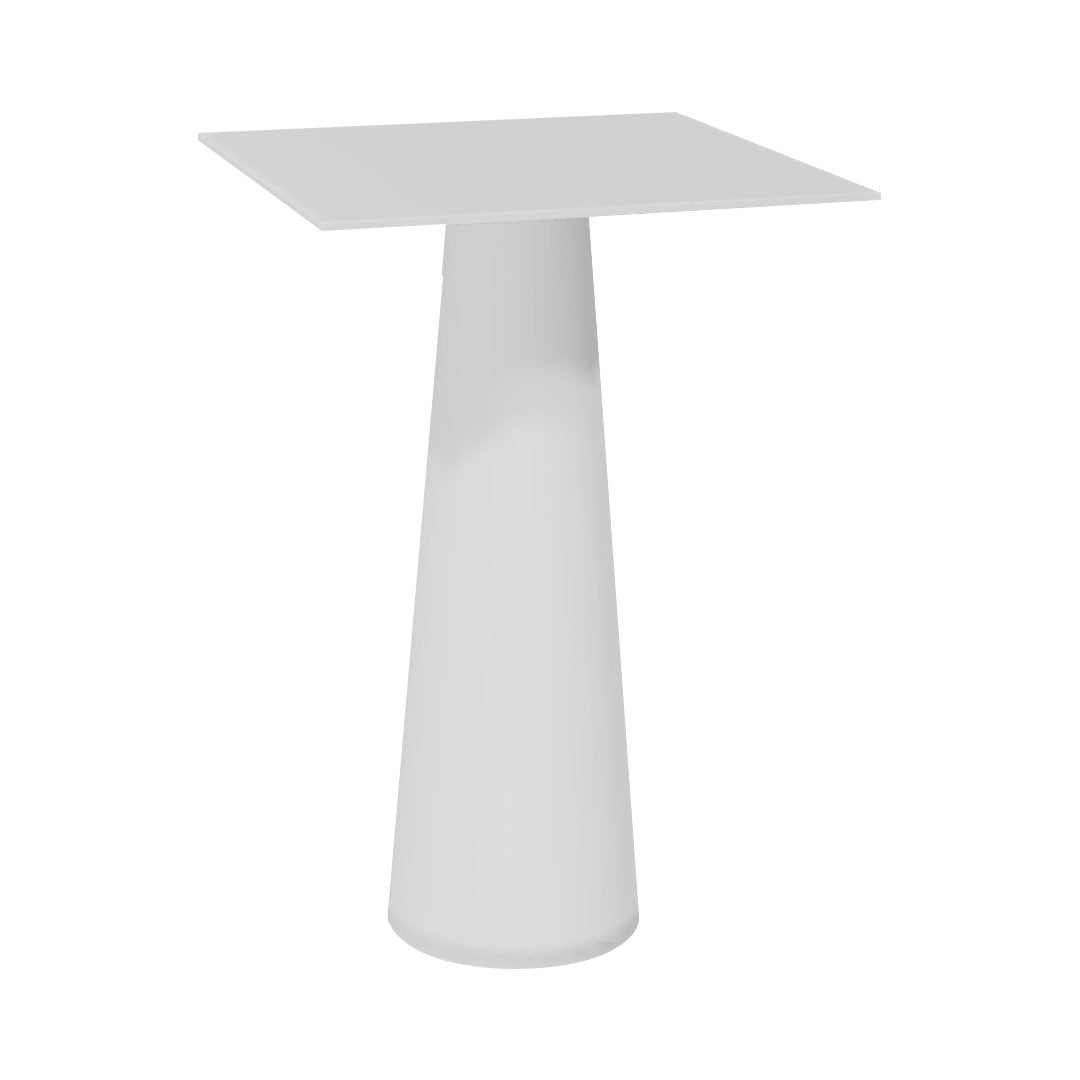 Container HPL Bar Table: Square + White + White