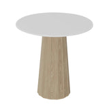 Container HPL Round Table: Extra Small + Bodhi Cover + White + White Wash