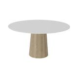 Container HPL Round Table: Large + Bodhi Cover + White + Cinnamon