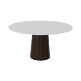 Container HPL Round Table: Large + Bodhi Cover + Black + White Wash
