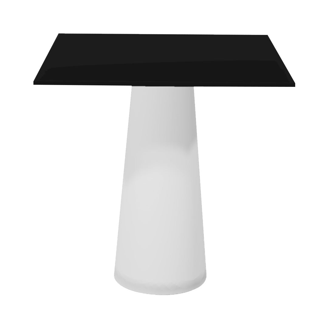 Container HPL Square Table: Small + Black + White