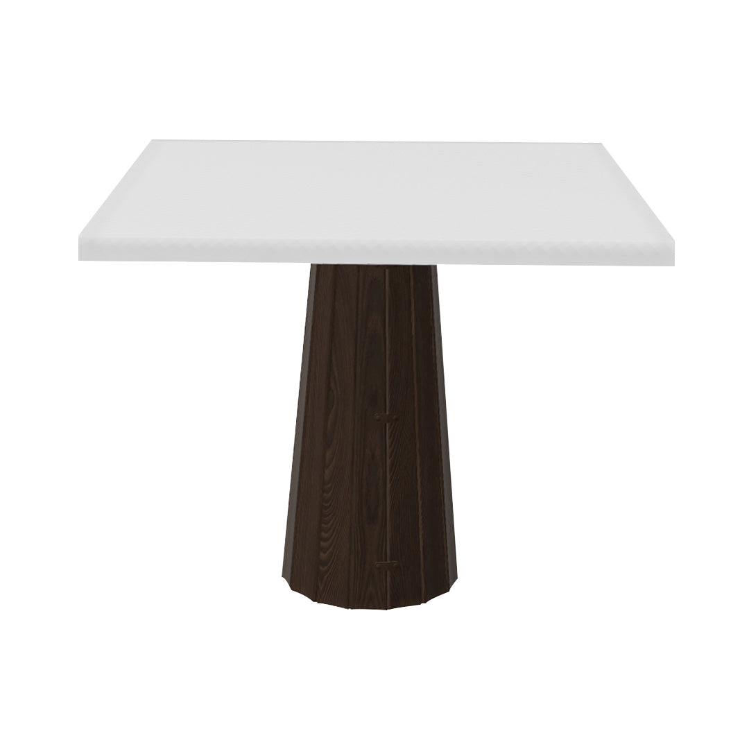 Container HPL Square Table: Small + Bodhi Cover + White + Cinnamon