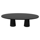 Container Oval Table: Large + Black Stained + Black