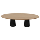 Container Oval Table: Large + Natural Oil + Black