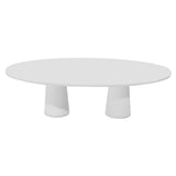 Container Oval Table: Large + Traffic White + White