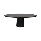 Container Oval Table: Small + Cable Feed + Wenge Stained + Black