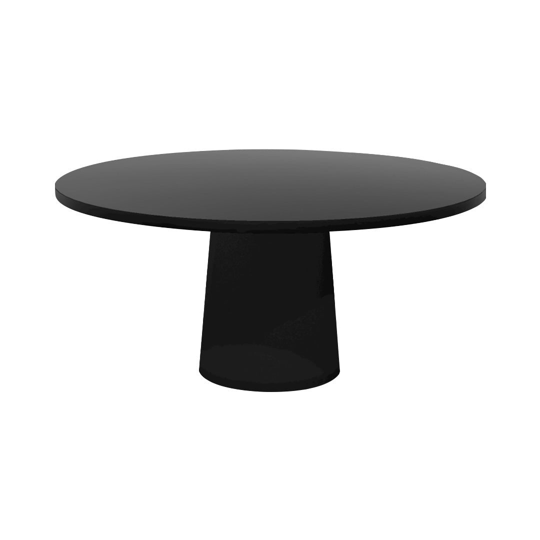 Container Round Table: Extra Large + Cable Feed + Black Stained + Black