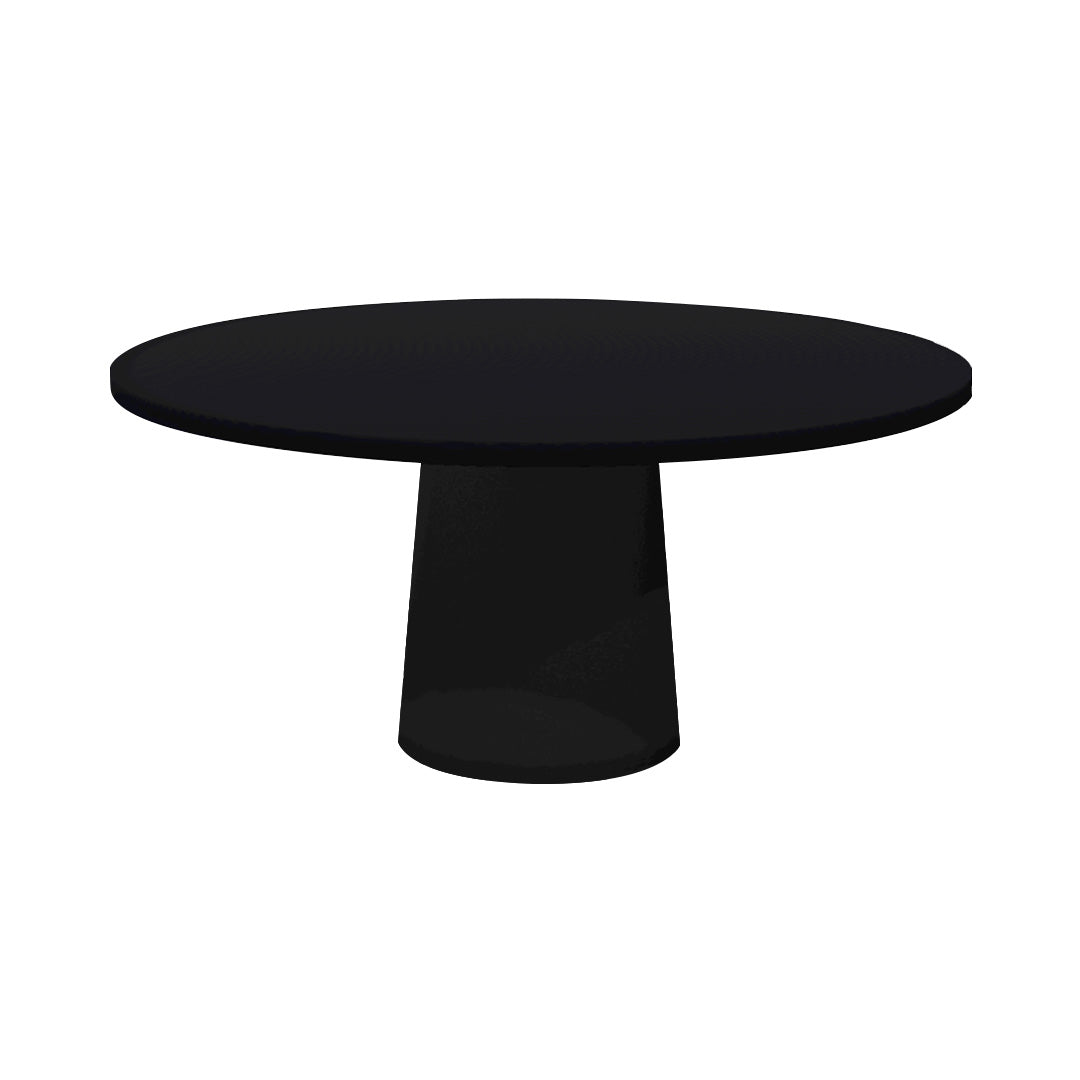 Container Round Table: Extra Large + Cable Feed + Jet Black + Black