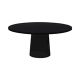 Container Round Table: Extra Large + Cable Feed + Jet Black + Black