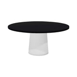 Container Round Table: Extra Large + Cable Feed + Jet Black + White