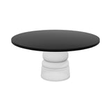 Container Round Table: Extra Large + New Antiques + Black Stained Oak + White
