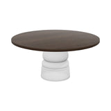 Container Round Table: Extra Large + New Antiques + Cinnamon Stained + White