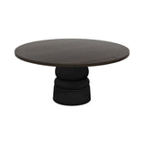 Container Round Table: Extra Large + New Antiques + Grey stained + Black
