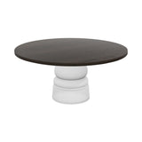 Container Round Table: Extra Large + New Antiques + Grey stained + White