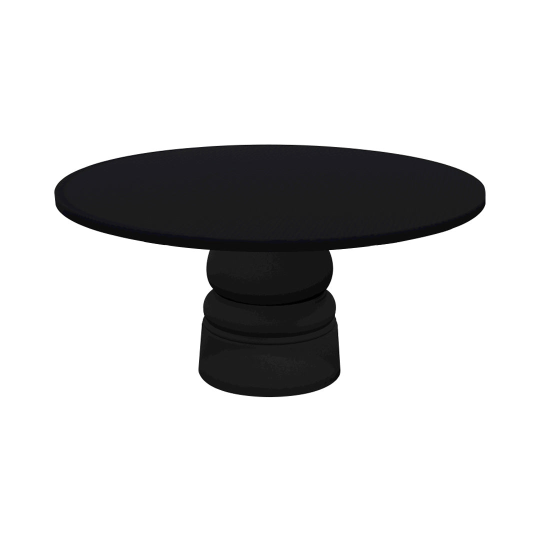 Container Round Table: Extra Large + New Antiques + Jet Black + Black