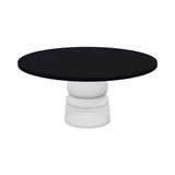 Container Round Table: Extra Large + New Antiques + Jet Black + White