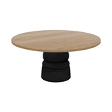 Container Round Table: Extra Large + New Antiques + Natural Oil + Black