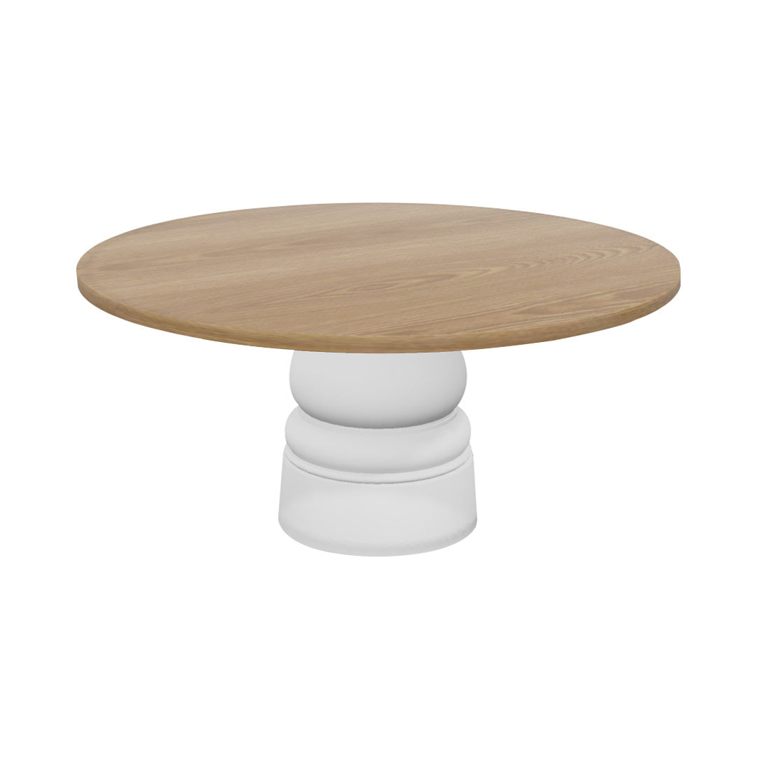 Container Round Table: Extra Large + New Antiques + Natural Oil + White