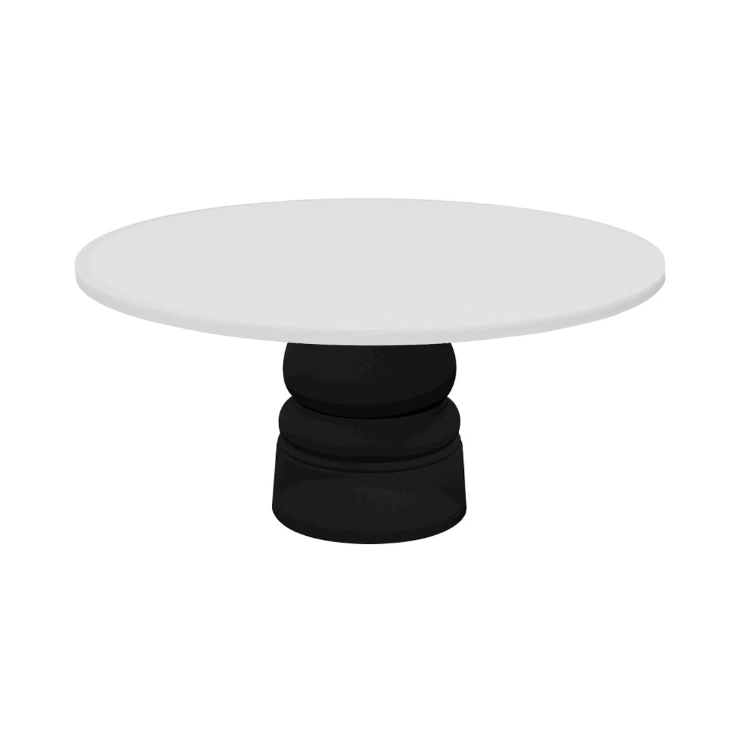 Container Round Table: Extra Large + New Antiques + Traffic White + Black
