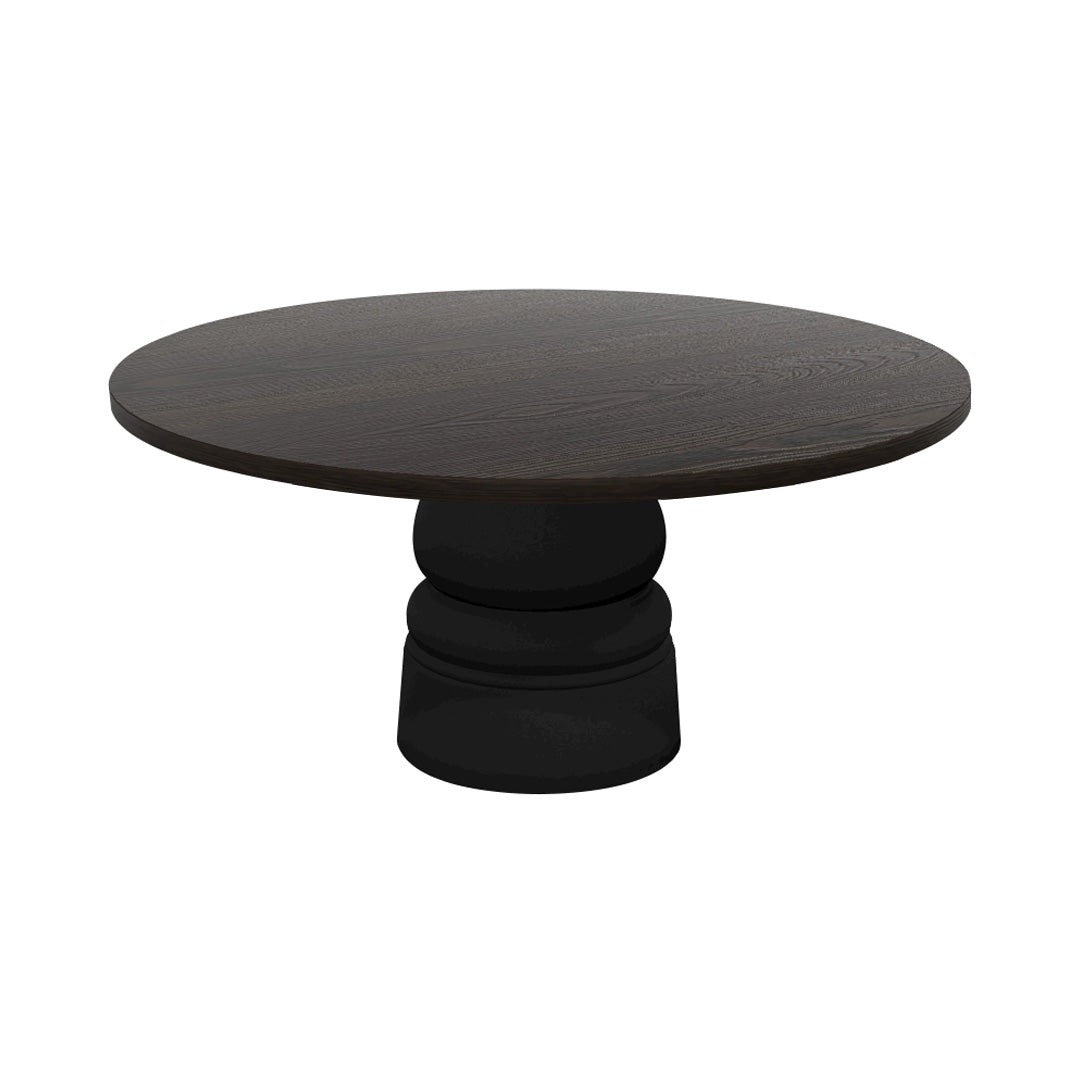 Container Round Table: Extra Large + New Antiques + Wenge Stained + Black