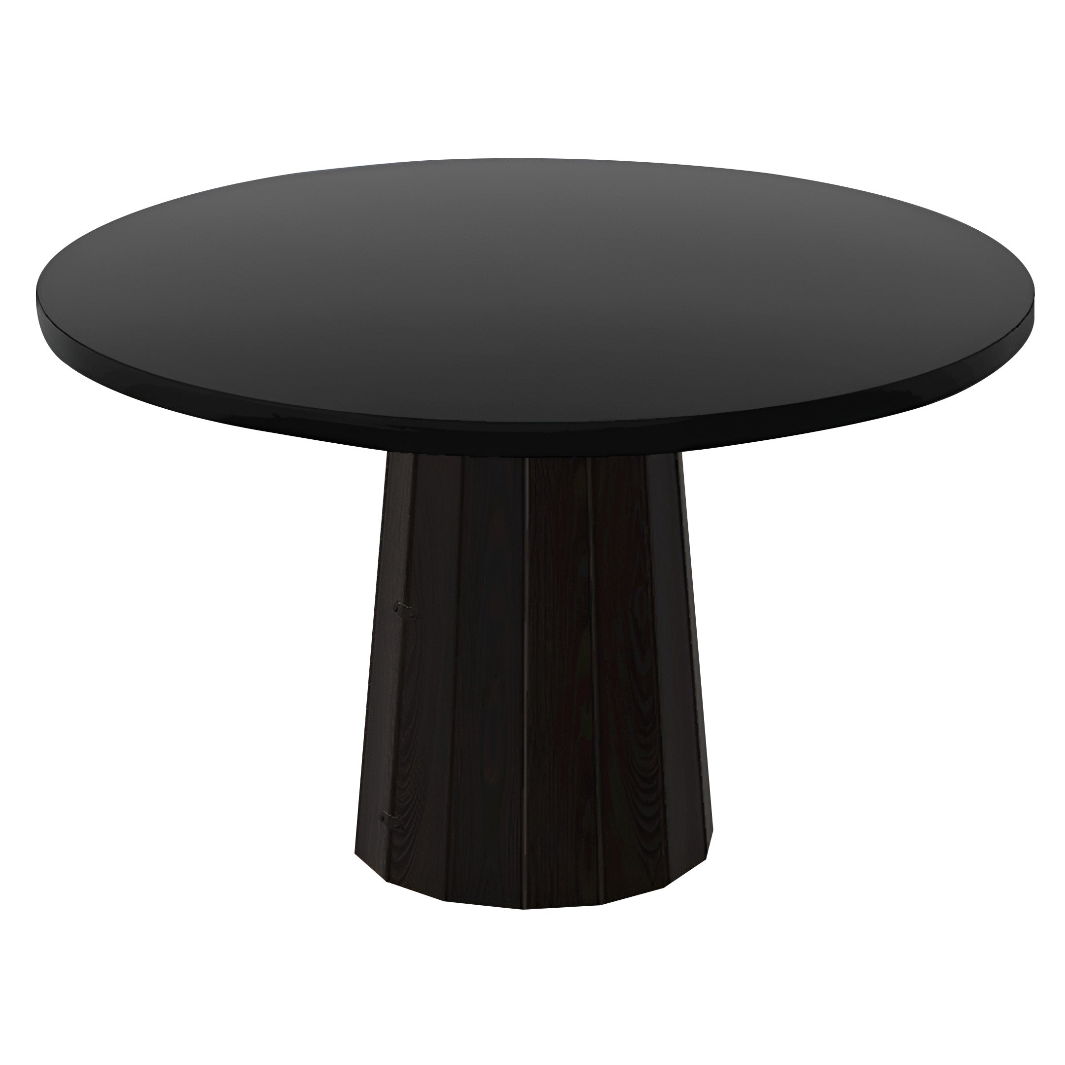 Container Round Table: Medium + Bodhi Cover + Black Stained + Wenge