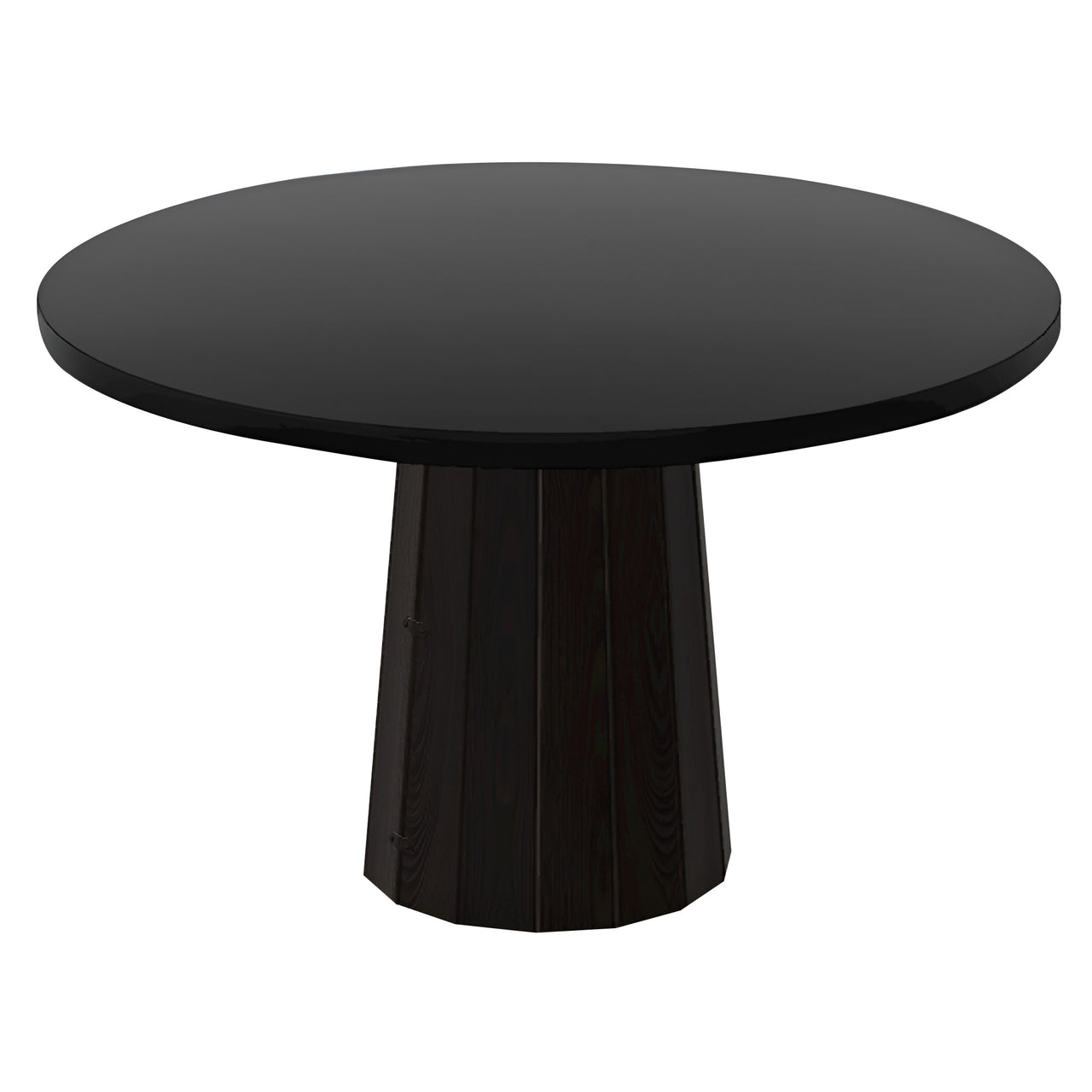 Container Round Table: Medium + Bodhi Cover + Black Stained + Wenge