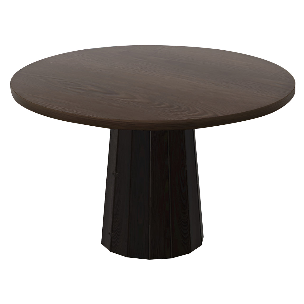 Container Round Table: Medium + Bodhi Cover + Cinnamon Stained + Wenge