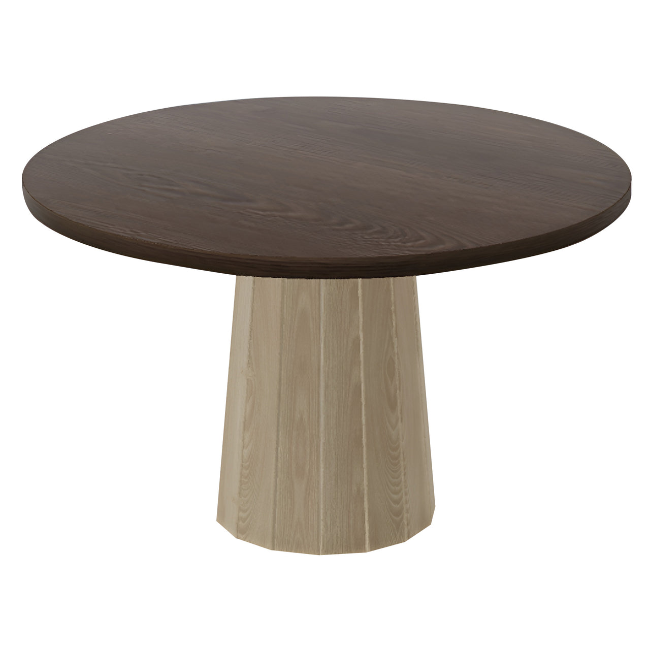 Container Round Table: Medium + Bodhi Cover + Cinnamon Stained + White Wash
