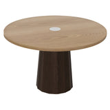 Container Round Table: Medium + Bodhi Cover + Natural Oil with Hole + Cinnamon
