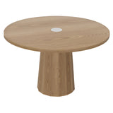 Container Round Table: Medium + Bodhi Cover + Natural Oil with Hole + Natural Oil