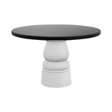 Container Round Table: Medium + New Antiques + Jet Black + White
