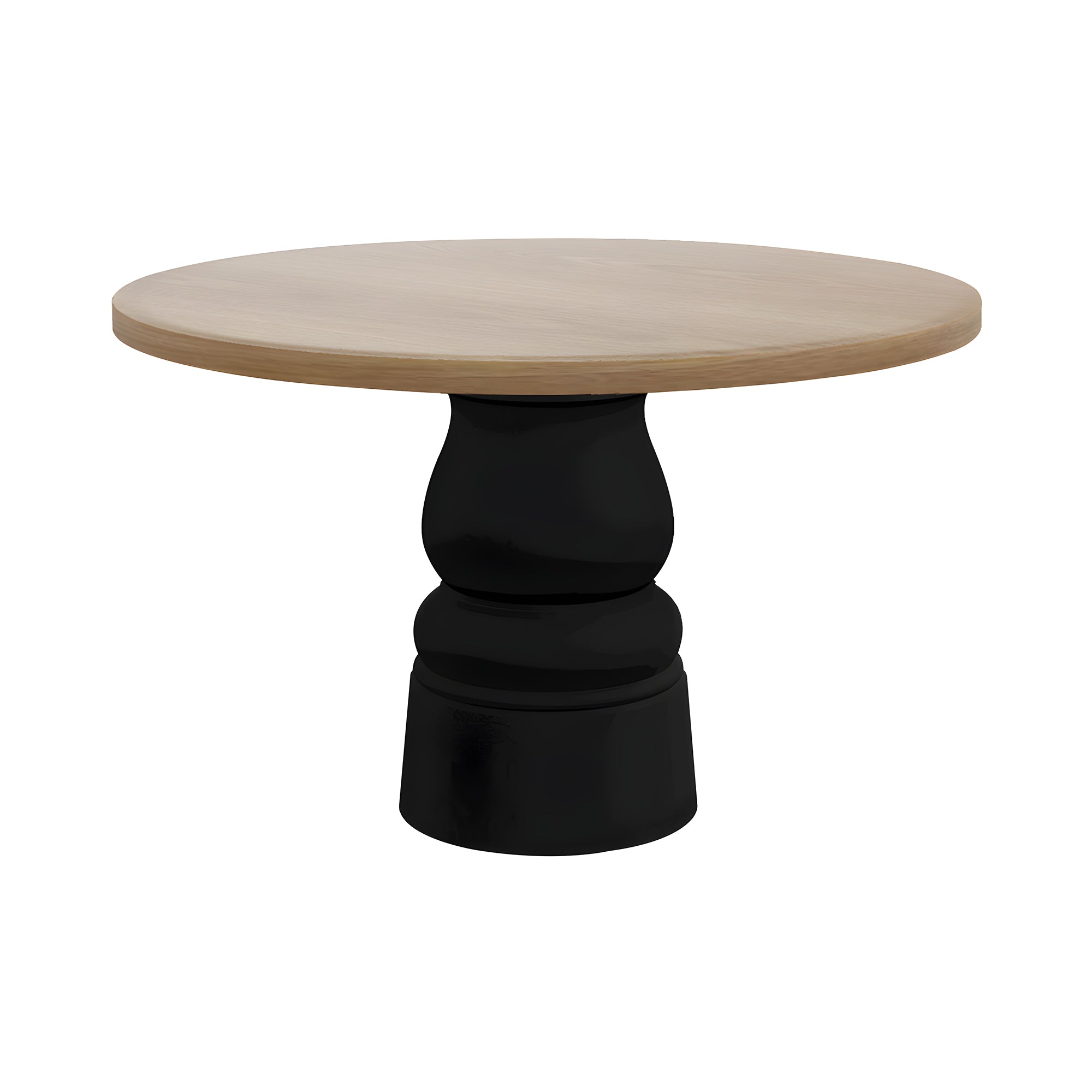 Container Round Table: Medium + New Antiques + Natural Oil + Black