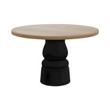 Container Round Table: Medium + New Antiques + Natural Oil + Black