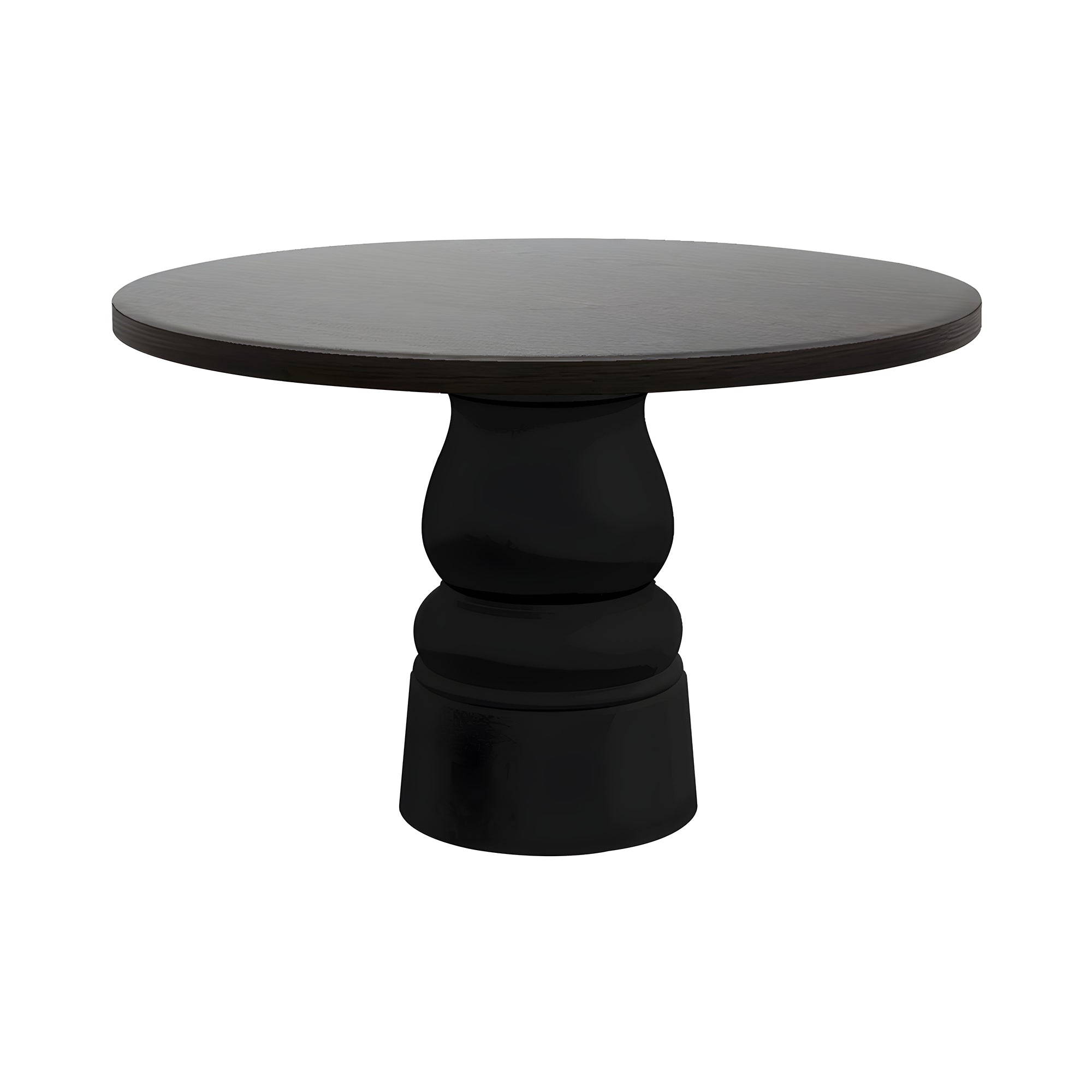 Container Round Table: Medium + New Antiques + Wenge Stained + Black