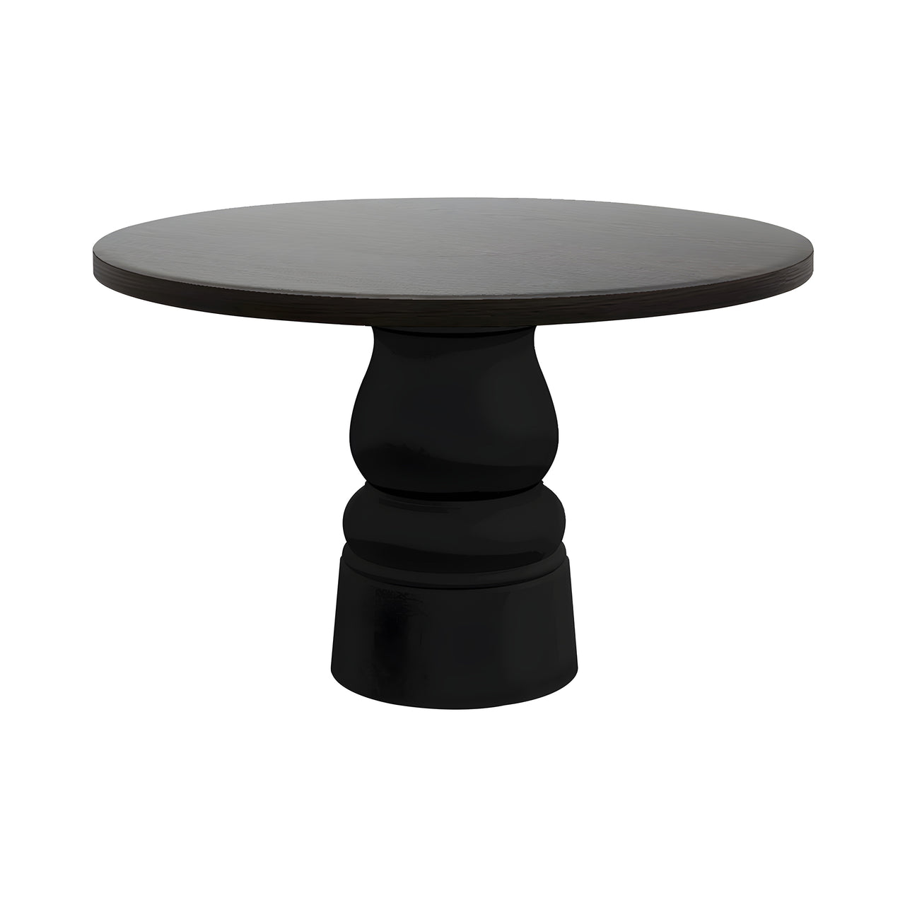 Container Round Table: Medium + New Antiques + Wenge Stained + Black