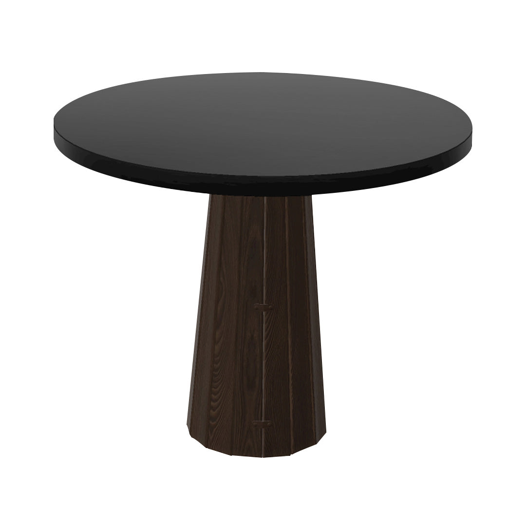 Container Round Table: Small + Bodhi Cover + Black Stained + Cinnamon