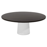 Container Round Table: XXL + Wenge Stained + White