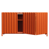 Containermid Cabinet: Medium + Lacquered Brick + Palladio Moro Marble