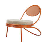Copacabana Lounge Chair: Seat Upholstered + Orange