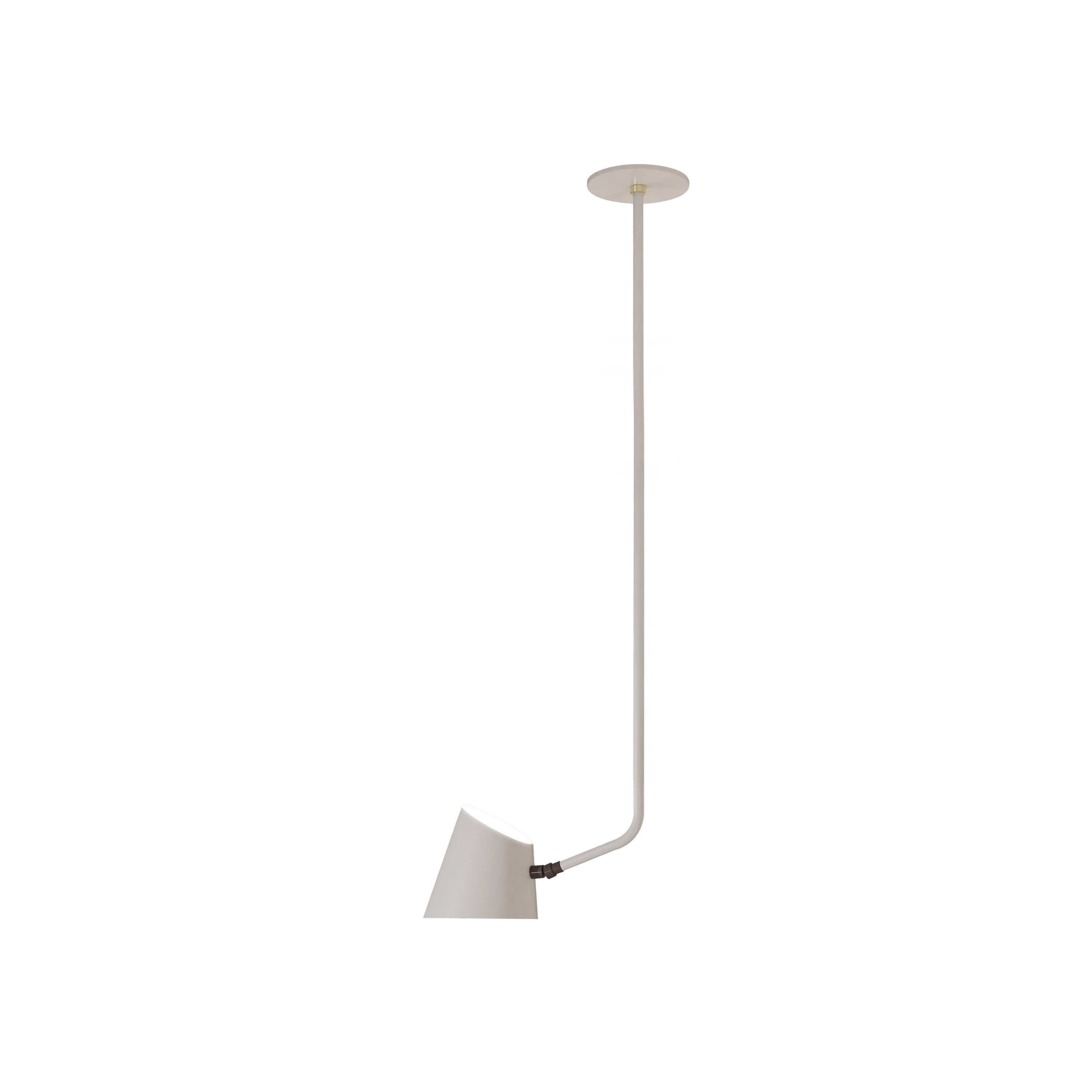Hartau Simple Ceiling Lamp: Matte White + Black Anodized