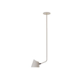 Hartau Simple Ceiling Lamp: Matte White + Black Anodized