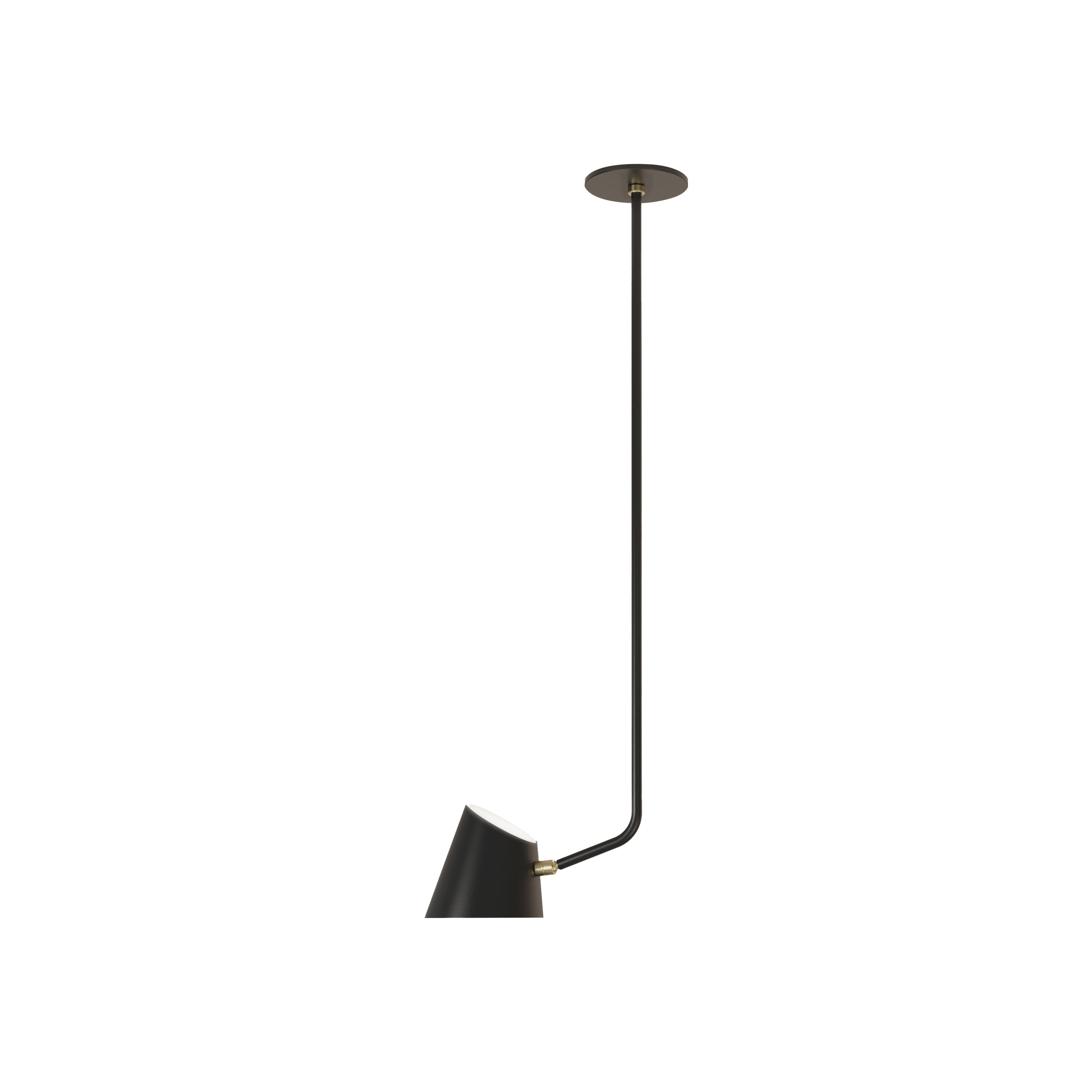 Hartau Simple Ceiling Lamp: Matte Black + Brass