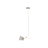 Hartau Simple Ceiling Lamp: Matte White + Brass