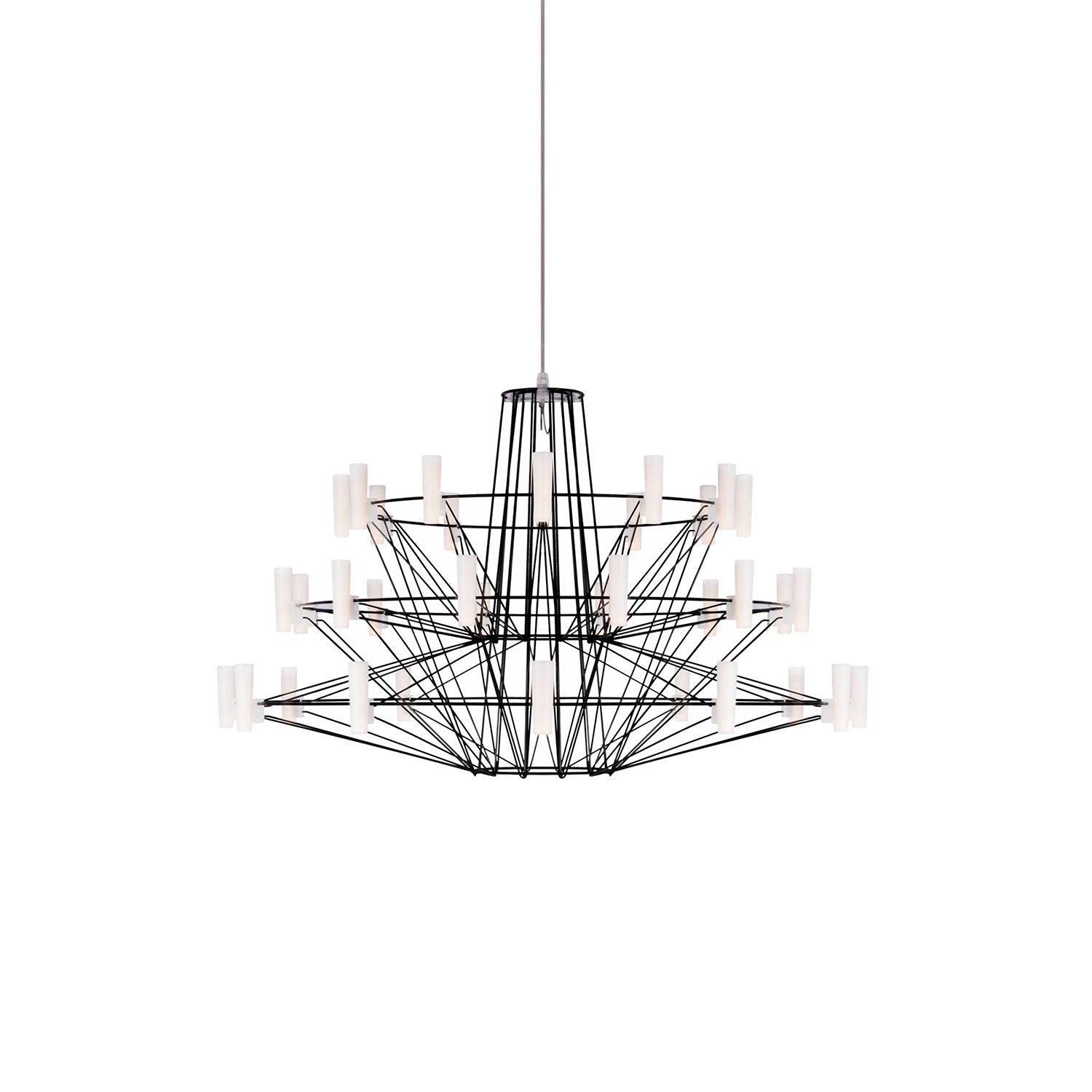 Coppélia Suspension Lamp: Small + Black Satin
