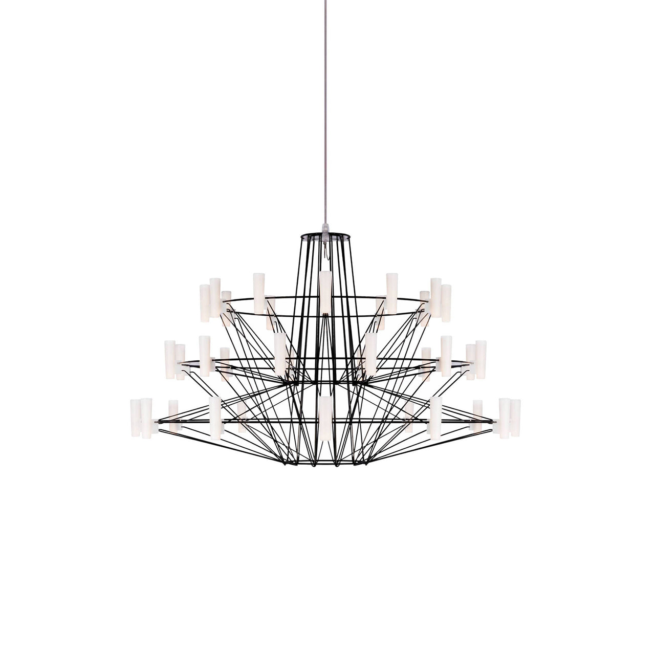 Coppélia Suspension Lamp: Small + Black Satin