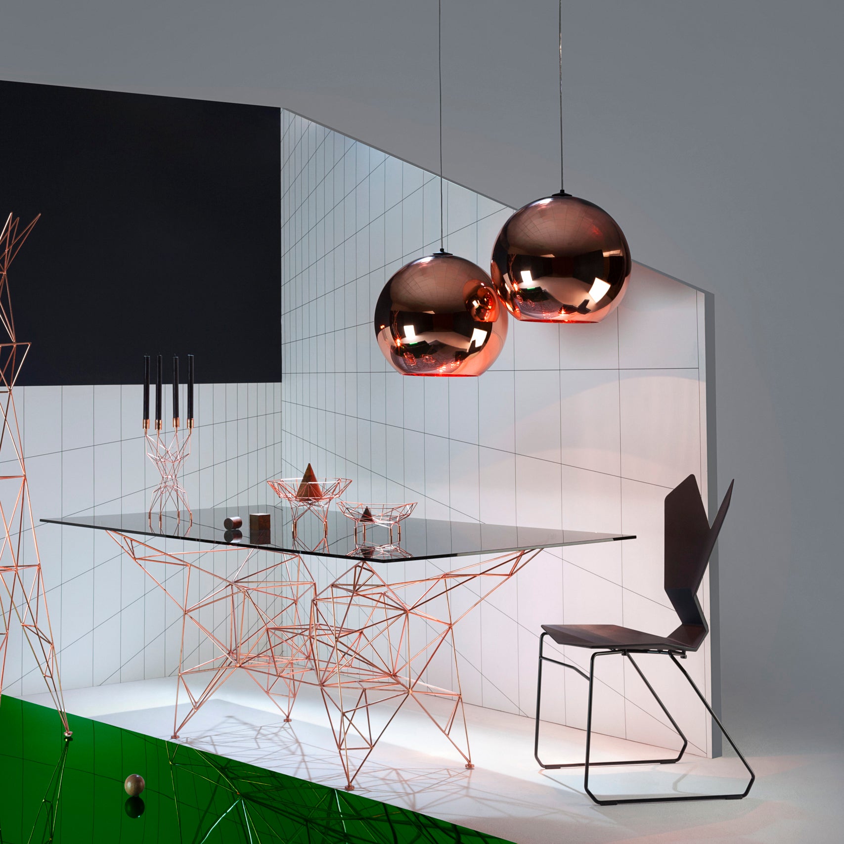 Copper LED Pendant