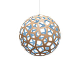 Coral Pendant Light: Extra Large + Bamboo + Blue + White
