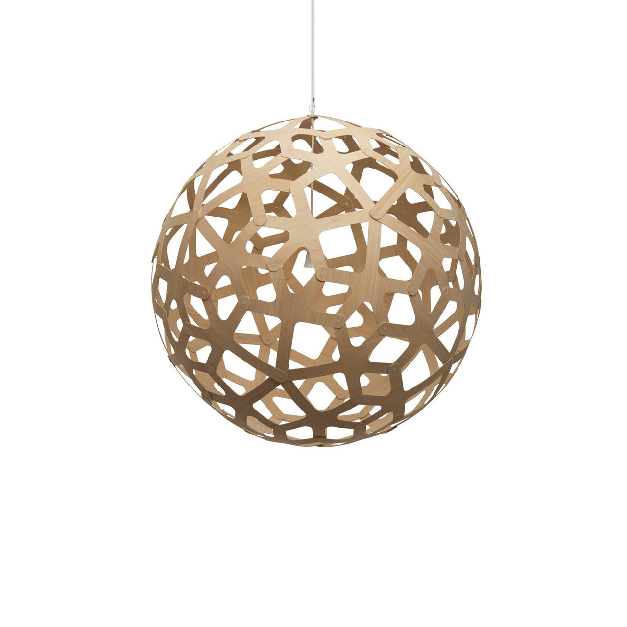 Coral Pendant Light: Extra Large + Bamboo + White