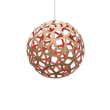 Coral Pendant Light: Extra Large + Bamboo + Red + White